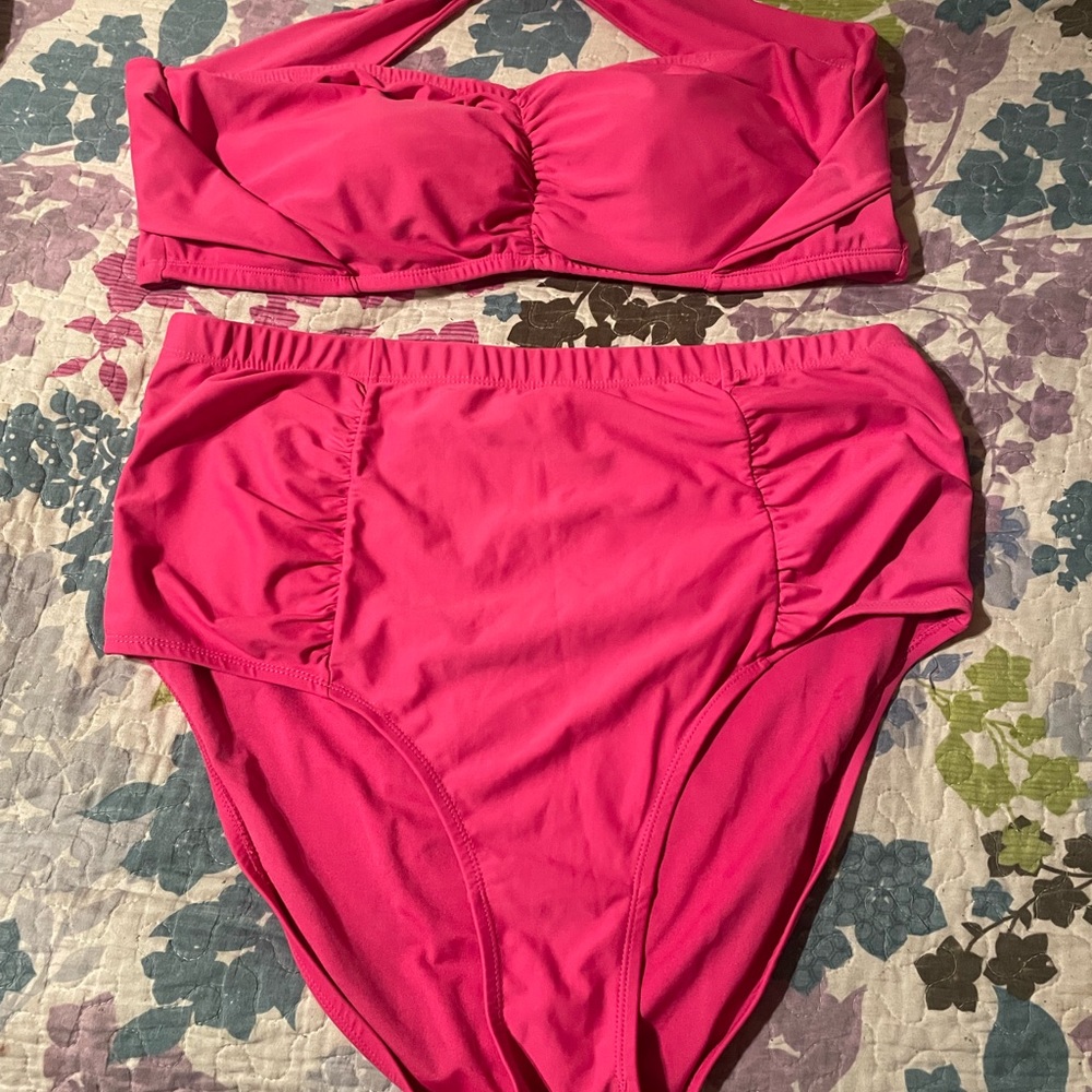 Pink bikini plus size from forever 21